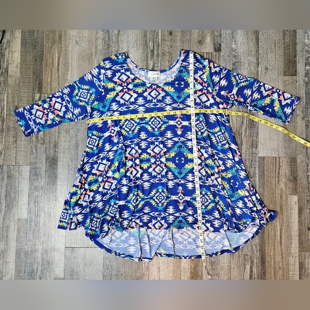 💜The Zig Zag‎ Stripe Shirt Xl Blue Multicolor 🩷